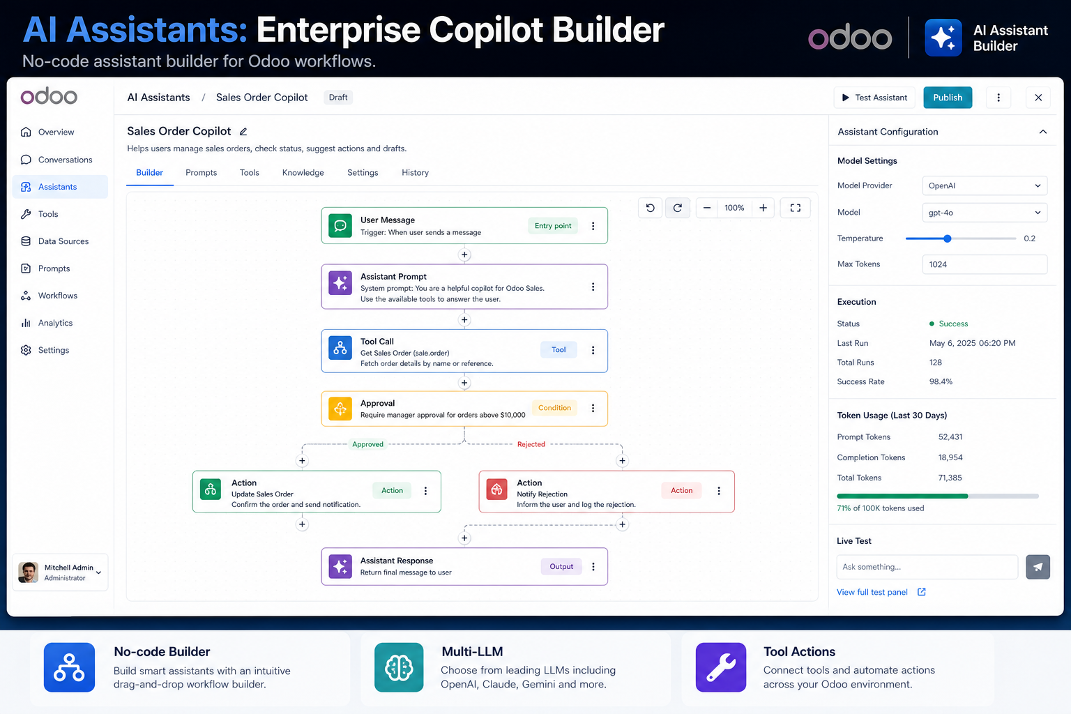AI Assistants: Enterprise Copilot Builder for Odoo