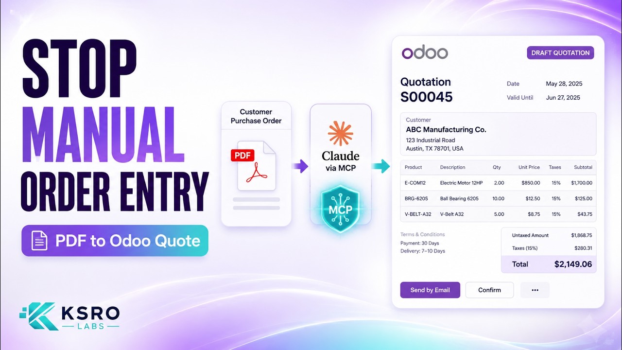 Turn a PDF Purchase Order into an Odoo Quotation with Claude — video thumbnail
